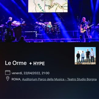LE ORME + HYPE LIVE